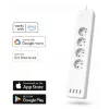 Hama 00176628 išmanusis Wi-Fi lizdų blokas, 4 KS lizdai su atskiru jungikliu, 4x USB, apsauga nuo perkrovos