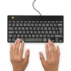 Ergonominė klaviatūra R-Go Compact Break, kompaktiška, su pertraukų programine įranga, AZERTY (BE), laidinė, juoda