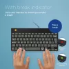 Ergonominė klaviatūra R-Go Compact Break, kompaktiška, su pertraukų programine įranga, AZERTY (BE), laidinė, juoda