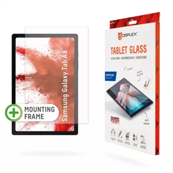 Displex Tablet Glass (9H), skirtas Samsung Galaxy Tab A8, su Eco montavimo rėmeliu, nedūžtantis, itin plonas, nematomas