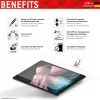 Displex Tablet Glass (9H), skirtas Samsung Galaxy Tab A8, su Eco montavimo rėmeliu, nedūžtantis, itin plonas, nematomas