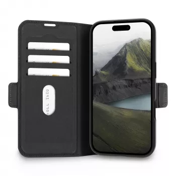 dbramante1928 Oslo Pro MS Flip dėklas iPhone 17 (6,7 colio) — juodas, 3 kortelių kišenės