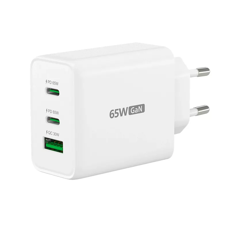 j5create JUP3365E-EN 65W GaN USB-C® 3 prievadų įkroviklis, vidaus, AC, baltas