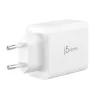 j5create JUP3365E-EN 65W GaN USB-C® 3 prievadų įkroviklis, vidaus, AC, baltas