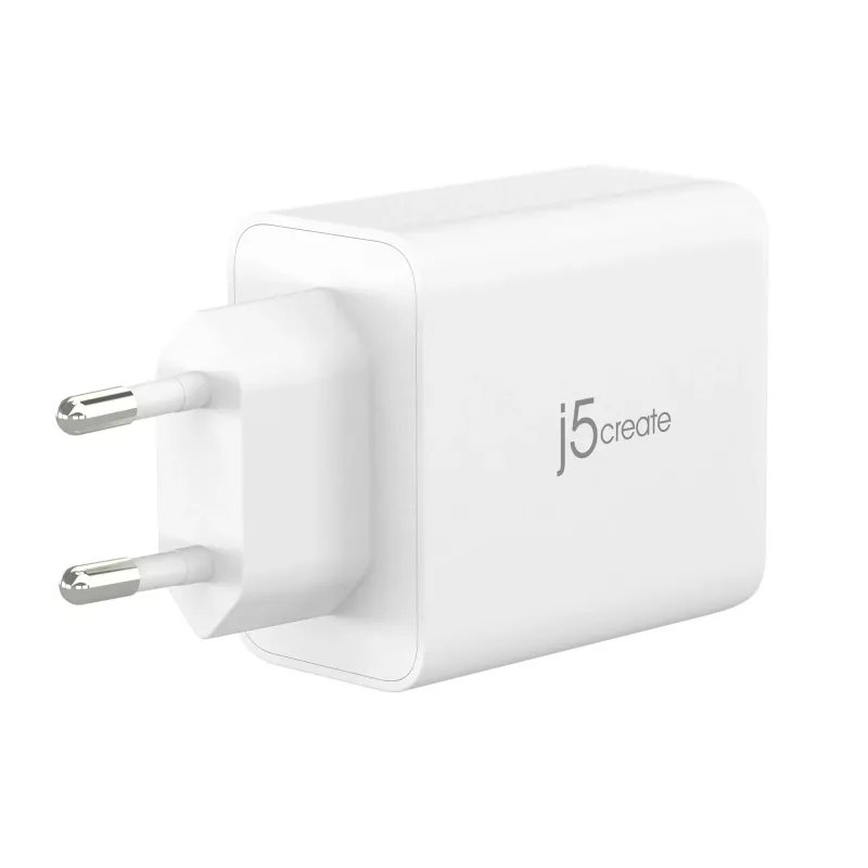j5create JUP3365E-EN 65W GaN USB-C® 3 prievadų įkroviklis, vidaus, AC, baltas
