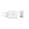 j5create JUP3365E-EN 65W GaN USB-C® 3 prievadų įkroviklis, vidaus, AC, baltas
