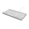 Ergonominė klaviatūra R-Go Tools Compact Break, kompaktiška, su pertraukų programine įranga, AZERTY (FR), laidinė, balta