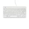 Ergonominė klaviatūra R-Go Tools Compact Break, kompaktiška, su pertraukų programine įranga, AZERTY (FR), laidinė, balta