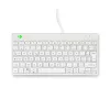 Ergonominė klaviatūra R-Go Tools Compact Break, kompaktiška, su pertraukų programine įranga, AZERTY (FR), laidinė, balta