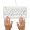 Ergonominė klaviatūra R-Go Tools Compact Break, kompaktiška, su pertraukų programine įranga, AZERTY (FR), laidinė, balta