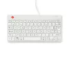 Ergonominė klaviatūra R-Go Tools Compact Break, kompaktiška, su pertraukų programine įranga, AZERTY (FR), laidinė, balta