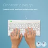 Ergonominė klaviatūra R-Go Tools Compact Break, kompaktiška, su pertraukų programine įranga, AZERTY (FR), laidinė, balta