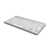 Ergonominė klaviatūra R-Go Compact Break, kompaktiška, su pertraukų programine įranga, AZERTY (FR), Bluetooth, balta