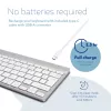 Ergonominė klaviatūra R-Go Compact Break, kompaktiška, su pertraukų programine įranga, AZERTY (FR), Bluetooth, balta