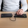 Ergonomiška klaviatūra R-Go Split Break su pertraukų programine įranga, ergonomiška split klaviatūra, AZERTY (FR), Bluetooth, juoda