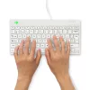 R-Go Tools ergonominė klaviatūra R-Go Compact Break, kompaktiška klaviatūra su pertraukų programine įranga, AZERTY (BE), laidinė, balta