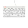 R-Go Tools ergonominė klaviatūra R-Go Compact Break, kompaktiška klaviatūra su pertraukų programine įranga, AZERTY (BE), laidinė, balta