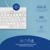 R-Go Tools ergonominė klaviatūra R-Go Compact Break, kompaktiška klaviatūra su pertraukų programine įranga, AZERTY (BE), laidinė, balta
