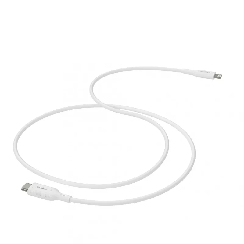 mophie essentials Lightning į USB-C įkrovimo laidas (1 m) Baltas