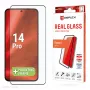 Displex Full Cover (10H) apsauginis stiklas, skirtas Xiaomi 14 Pro, grūdintas stiklas, EASY-ON® ekologinis montavimo rėmelis, juoda/skaidri
