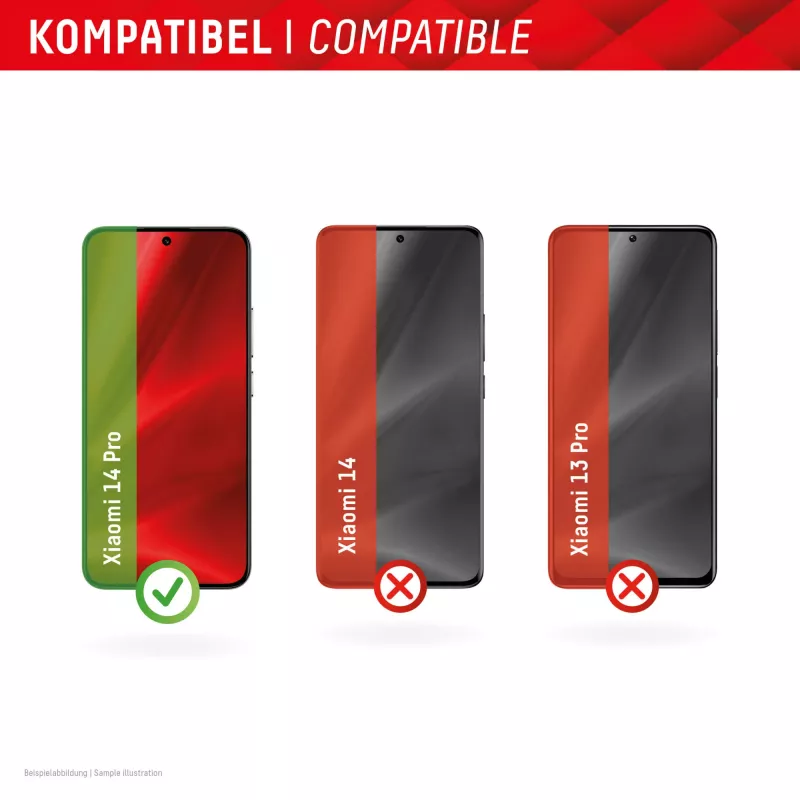 Displex Full Cover (10H) apsauginis stiklas, skirtas Xiaomi 14 Pro, grūdintas stiklas, EASY-ON® ekologinis montavimo rėmelis, juoda/skaidri