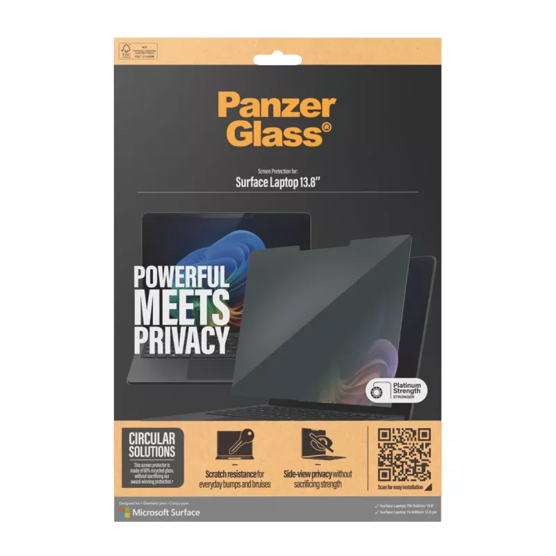 PanzerGlass P6275 privatumo ekrano apsauga Microsoft Surface Laptop