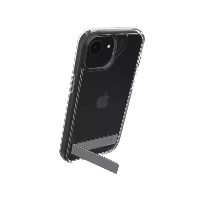 ZAGG Crystal Palace Kickstand Dėklas iPhone 16/15/14/13 Skaidrus, Apsauginis, Apple, iPhone 17e/16e/15/14/13, 15.5 cm (6.1 inch), Peršviečiamas