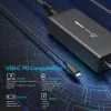 USB-C GaN įkroviklis j5create JUP17140 140W PD3.1, vidaus, juodas, 59×127×30,5 mm