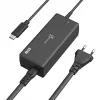 USB-C PD maitinimo adapteris j5create JUP1265 — 65 W, vidaus naudojimui, juodas, plastikinis, 118×32×50 mm (EU)