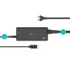 USB-C PD maitinimo adapteris j5create JUP1265 — 65 W, vidaus naudojimui, juodas, plastikinis, 118×32×50 mm (EU)