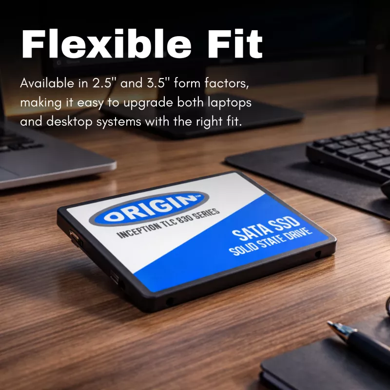 Origin Storage Inception SSD 256GB 2,5 colio SATA 3D TLC, 256 GB, 2,5 colio, 530 MB/s, 6 Gbit/s