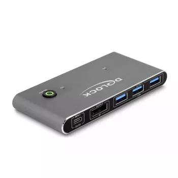 KVM jungiklis DeLOCK DisplayPort 8K 30 Hz su USB 5 Gbps