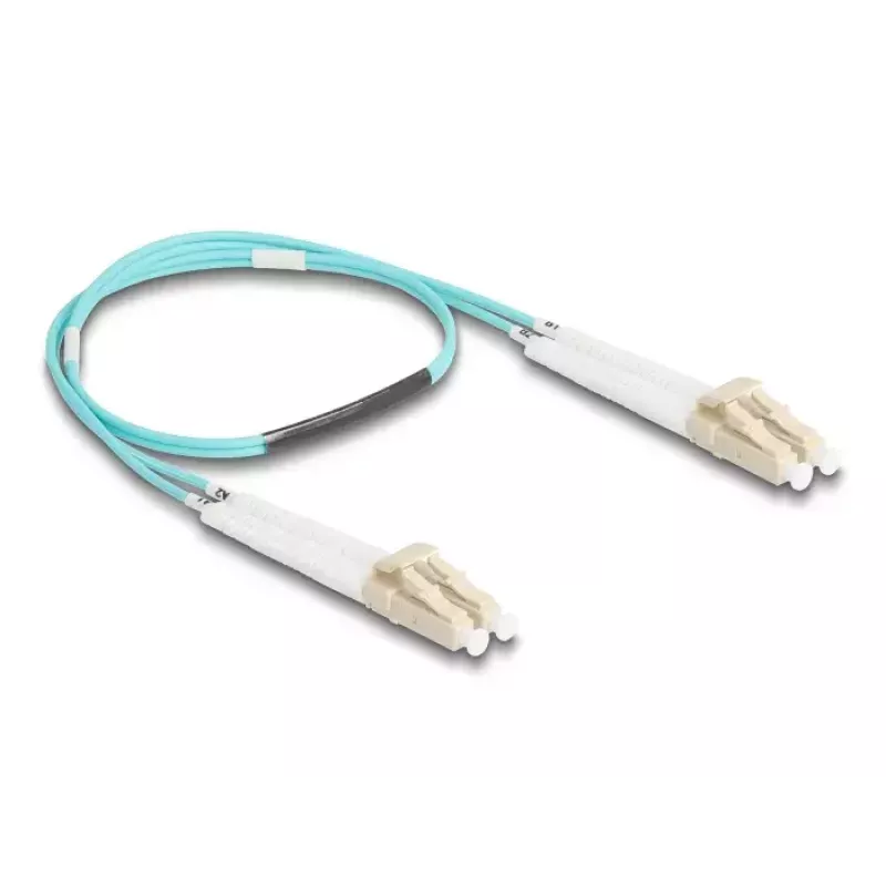 Optinis pluošto kabelis DeLOCK 88078 LC Duplex į LC Duplex OM3 0,5 m