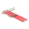 DeLOCK Internal M.2 Adapter 90889 PCIe 5.0 Raudonas Nerūdijantis Plienas