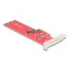 DeLOCK Internal M.2 Adapter 90889 PCIe 5.0 Raudonas Nerūdijantis Plienas
