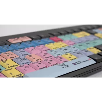 Klaviatūra LogicKeyboard LKB-PPROCC-BJPU-FR — Pilno dydžio USB laidinė AZERTY prancūziška, žirkliniai jungikliai, 1,5 m kabelis, juoda