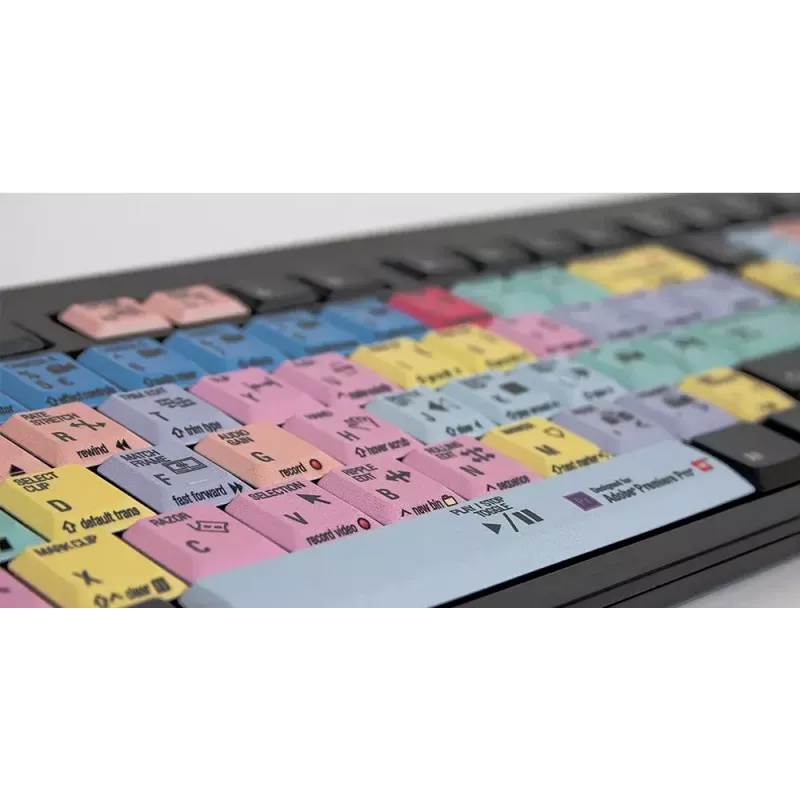 LogicKeyboard Adobe Premiere Pro CC Nero slim line klaviatūra LKB-PPROCC-BJPU-FR, prancūzų, USB