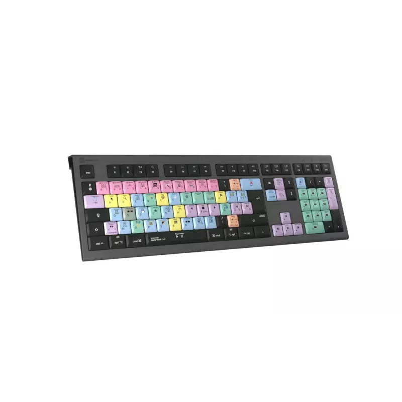 Klaviatūra LogicKeyboard LKB-FCPX10-A2M-FR laidinė USB AZERTY prancūziška pilno dydžio 105 klavišai juoda