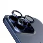 PanzerGlass Hoops apsauginis fotoaparatų lęšių stikliukas iPhone 15 Pro / 15 Pro Max mėlynas titanas