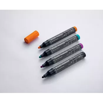 Markeris Sigel BA011 4 vnt. Juoda, Magenta, Oranžinė, Turkio