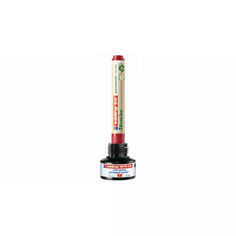 Nuolatinis markeris Edding EcoLine 21 raudonas 10 vnt.
