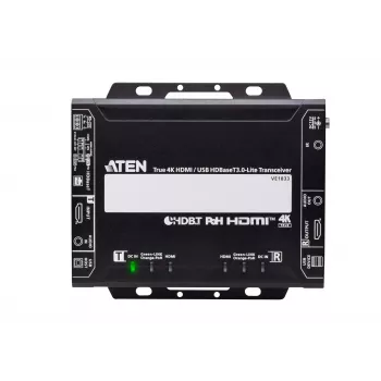 AV siųstuvas-imtuvas ATEN True 4K HDMI/USB HDBT3.0-Lite – 4096×2160 @ iki 40 m, USB Type-A/Type-B, DC maitinimas