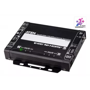 AV siųstuvas-imtuvas ATEN True 4K HDMI/USB HDBT3.0-Lite – 4096×2160 @ iki 40 m, USB Type-A/Type-B, DC maitinimas