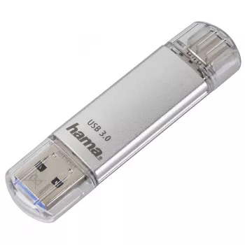 Hama C-Laeta USB atmintukas 16 GB USB Type-A / USB Type-C 3.2 Gen 1 (3.1 Gen 1) Sidabrinis