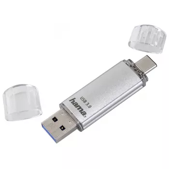 Hama C-Laeta USB atmintukas 16 GB USB Type-A / USB Type-C 3.2 Gen 1 (3.1 Gen 1) Sidabrinis