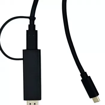 Yealink 330000008024 vaizdo kabelio adapteris 1,2 m HDMI A tipo (standartinis) USB-C juodas