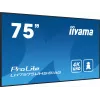 iiyama LH7575UHS-B1AG Skelbimų ekranas 190,5 cm (75 col.) LCD Wi-Fi 500 cd/m² 4K Ultra HD Juodas Integruotas procesorius Android 11 24/7