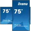 iiyama LH7575UHS-B1AG Skelbimų ekranas 190,5 cm (75 col.) LCD Wi-Fi 500 cd/m² 4K Ultra HD Juodas Integruotas procesorius Android 11 24/7