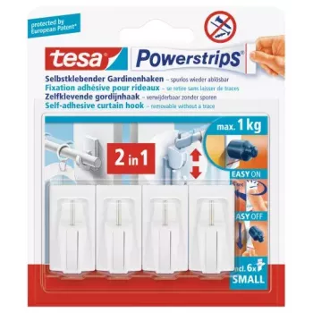 Tesa Powerstrips® Vario užuolaidų kabliukas 58034-00007 Baltas 1 vnt.