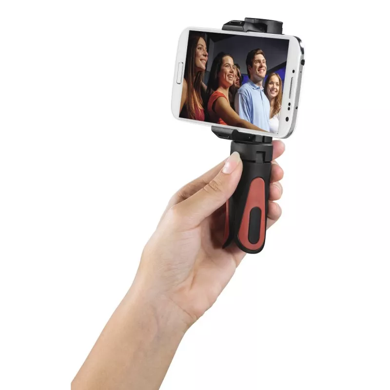 Hama Pocket II Rotation trikojis išmaniesiems telefonams / planšetėms, 3 kojos, juoda, raudona